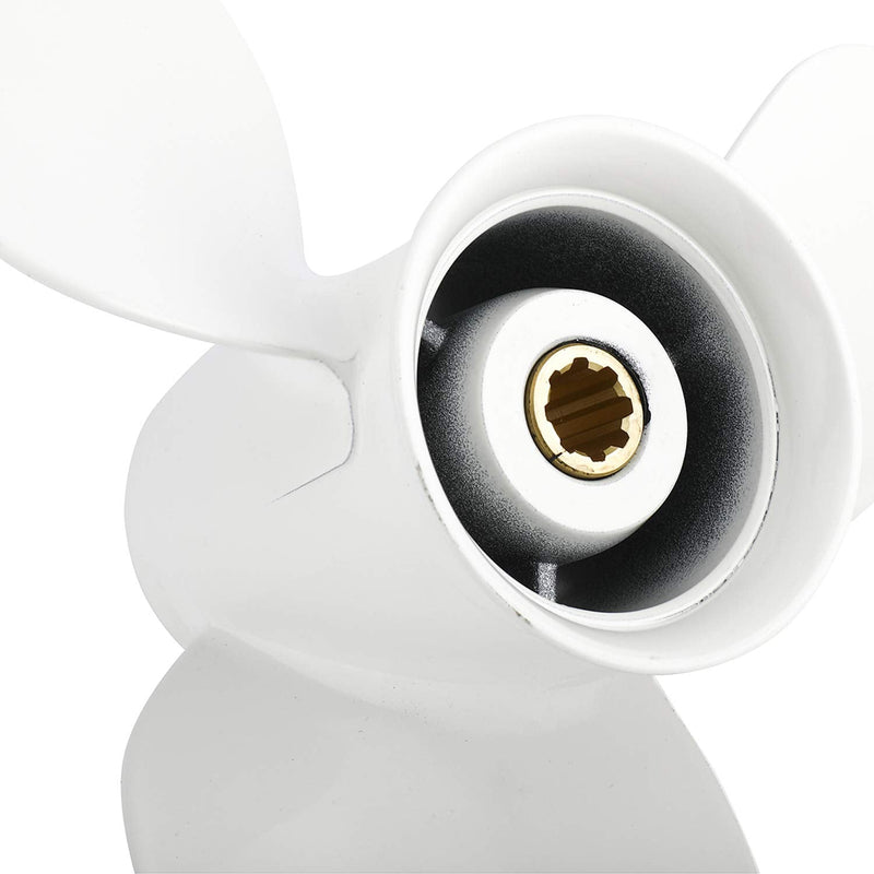 NovelBee 9 1/4x12-J Aluminum Outboard Propeller Fit for Yamaha 9.9-15 HP | 9.25x12 J Prop,Boat Propeller,Outboard Propeller,Aluminum Alloy,Engine Propeller