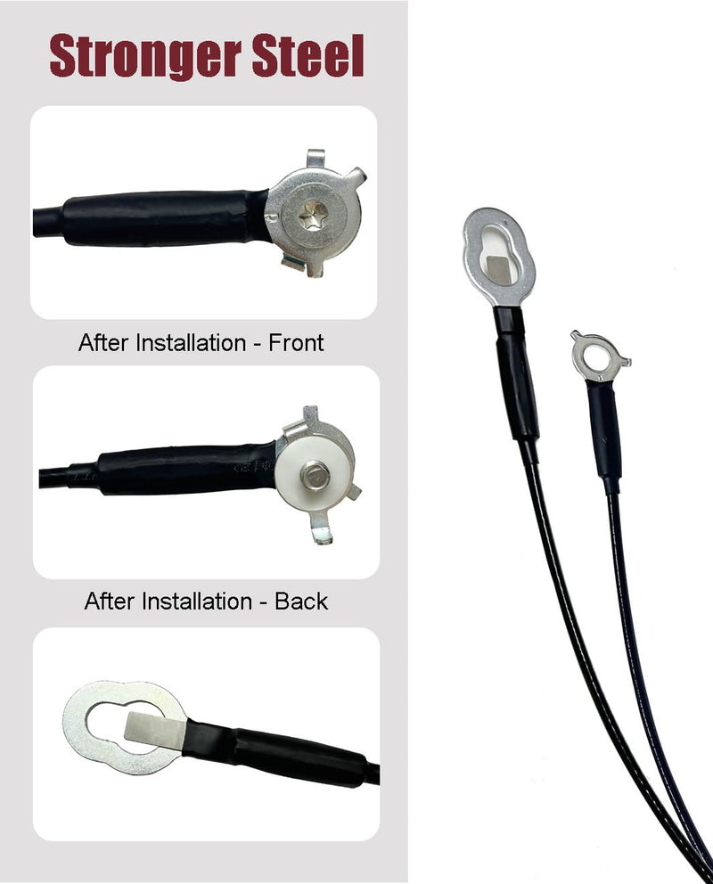 Tailgate Support Cable Straps, Compatible with 2007-2021 Toyota Tundra, Length 17-3/4", Replaces 65770-0C060 65770-0C070