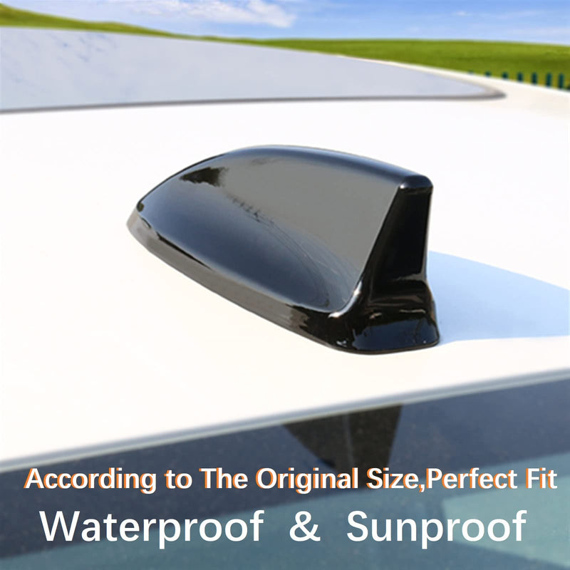 for Civic 2022 2023 2024 2025 2026, Car Shark Fin Antenna Topper Cover Trim Exterior Decoration Sticker for 11th gen Civic Accessories - Glossy Black Civic Antenna cover