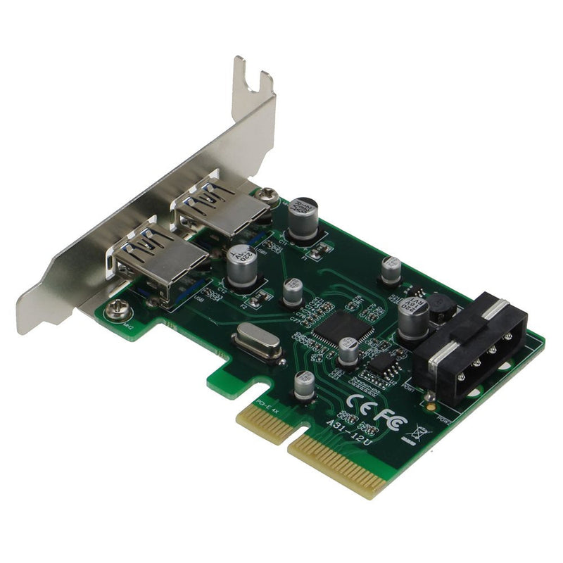 SEDNA - PCIE USB 3.1 2 Port Type A Adapter (10 Gbps) with Low Profile Bracket