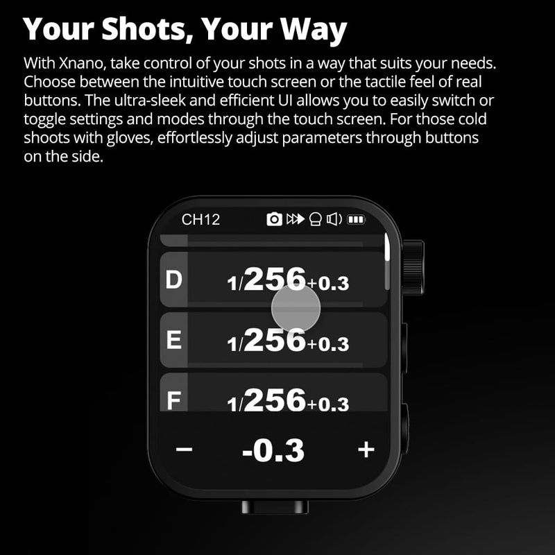 Godox X3F X3 F X3-F Trigger, Godox Flash Trigger, Touch Screen TTL Wireless Flash Trigger, with TCM Conversion, Built-in 3.7V 850mAh Li-Ion Battery, Approx 7 Days Standby for Fuji Cameras
