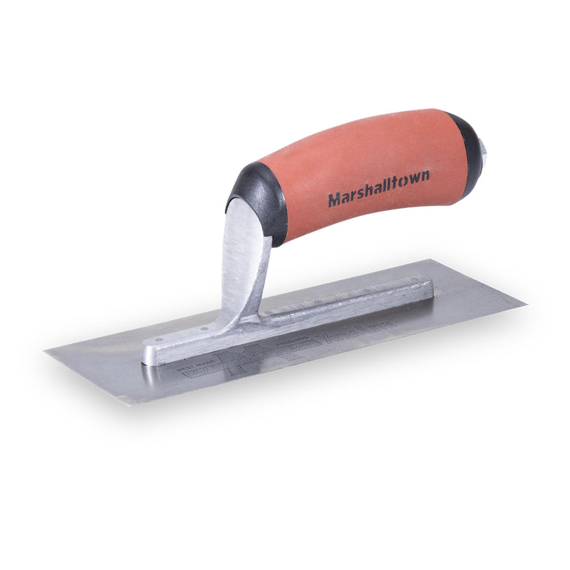 MARSHALLTOWN Mini Margin Trowel, 8 x 3 Inch Carbon Steel Blade, Concrete Finishing Trowel for Steps and Countertops, Made in USA, 11D Carbon Steel / DuraSoft