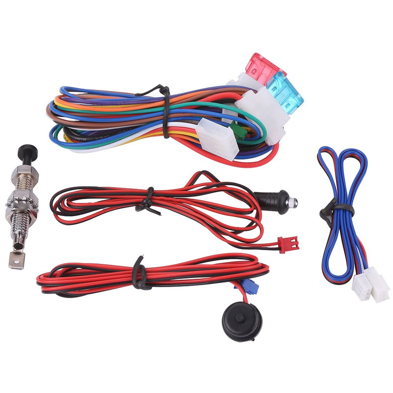 Car Alarm Security System, Black Universal Anti-Theft Device Car Security Device Alarm System Burglar Alarm Car Keyless Entry System with 2 Remote Controls Car Horn Siren Alarm