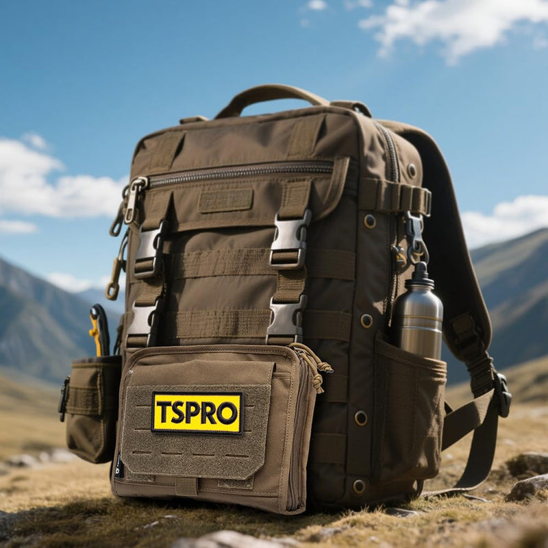 TSPRO Ultra Tactical Molle Admin Pouch Utility EDC Pouch Tool Organizer Clam-Shell Molle Pouches for Tools and Medical Suppliers Organization Green