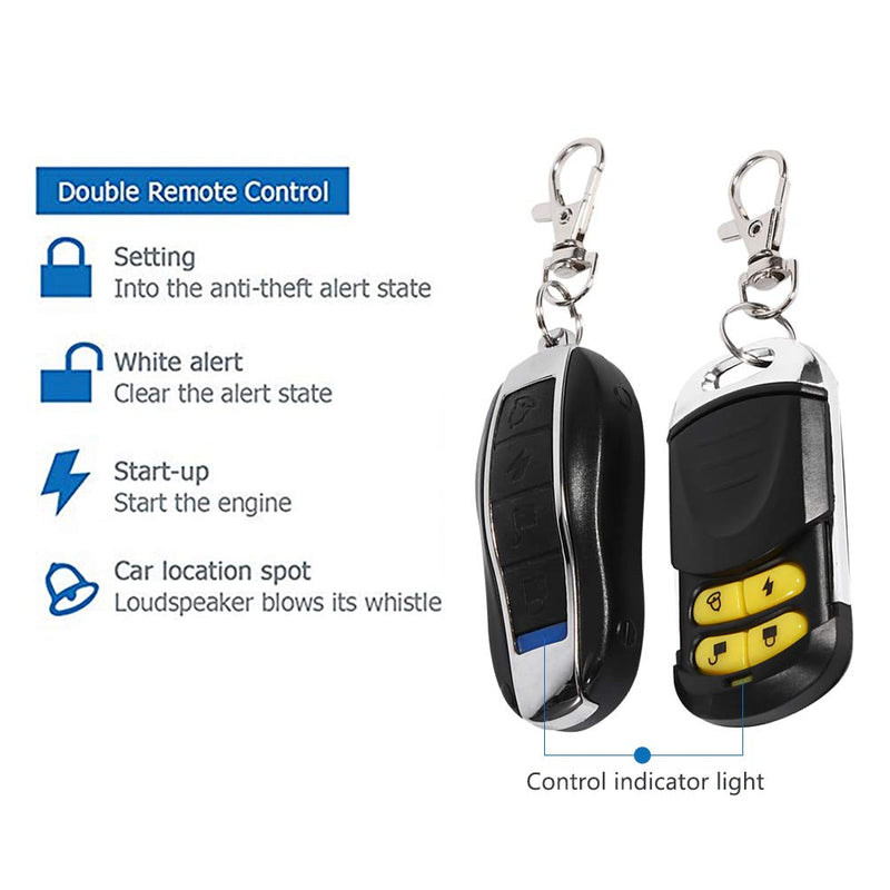 VGEBY Motorcycle Security Kit Anti-Theft Alarm System Remote Control Engine Start Master Racing Alarm System of Motorcycle Master Racing Alarm System of Motorcycle 12V Scooter Alarm