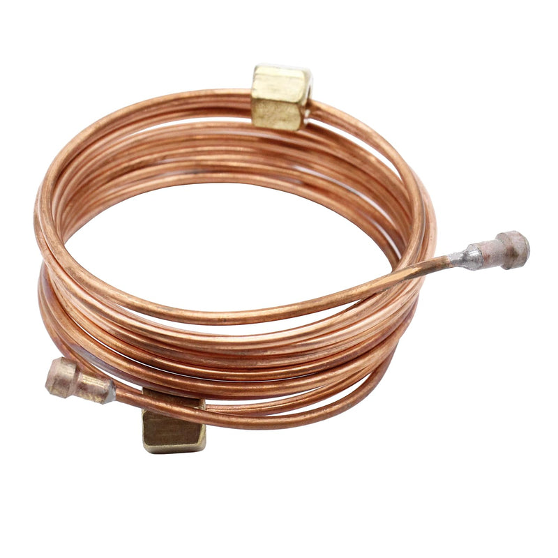 Mechanical 72'' Oil Pressure Gauge Tubing Kit with Copper Tube and Threaded Parts, Universal Fit
