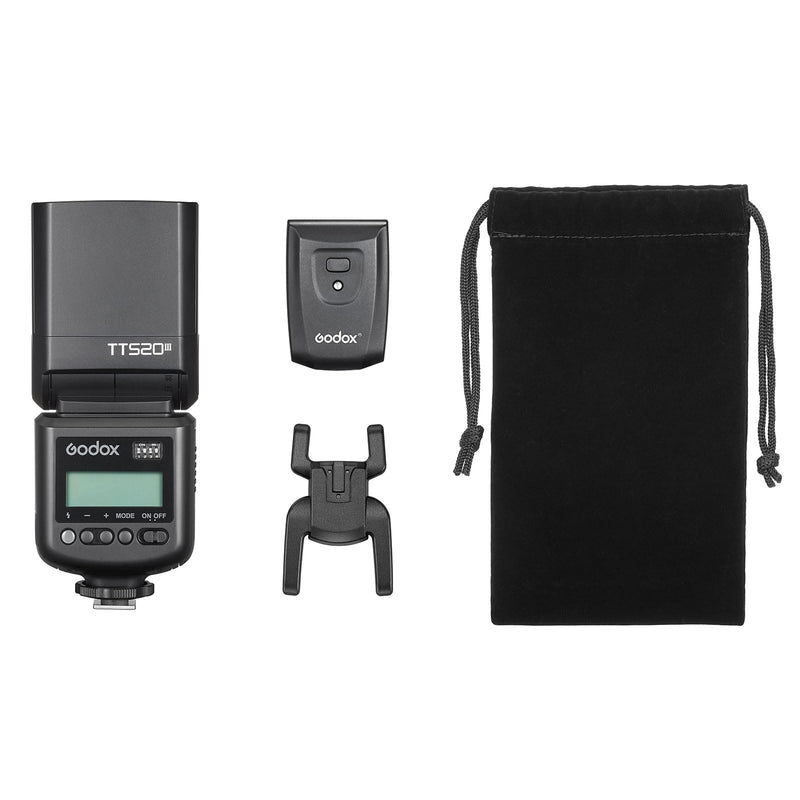 Godox TT520III Camera Flash Kit with RT-16 433MHz Wireless Trigger, GN33 Universal Manual Speedlite for Canon Nikon Sony Fujifilm Olympus Panasonic Pentax DSLR Cameras with Standard Hot Shoe Flash with trigger kit