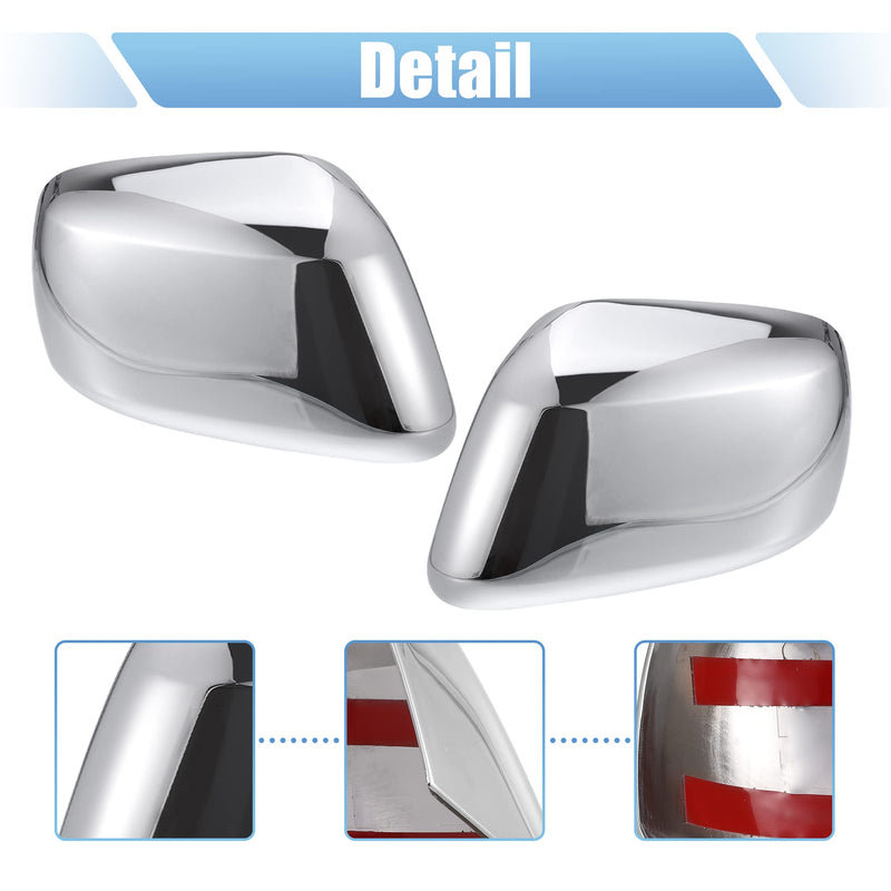 X AUTOHAUX 1 Pair Car Exterior Chrome Plated Full Mirror Cover Covers Cap Overlay for Nissan Frontier for Nissan Pathfinder for Nissan Xterra 2005-2015
