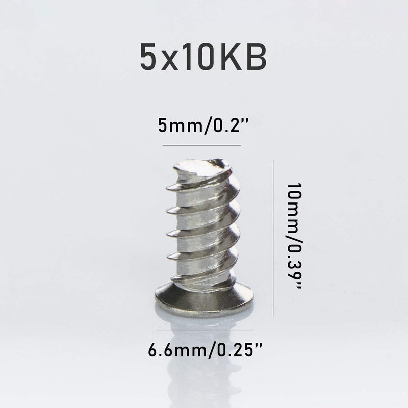 VAPKER 200PCS M5x10 Silver Zinc Phillips Flat Head Computer Replacement Screws Case Fan Screws Computer Cooling Fan Mount Screws Self-Tapping Screws