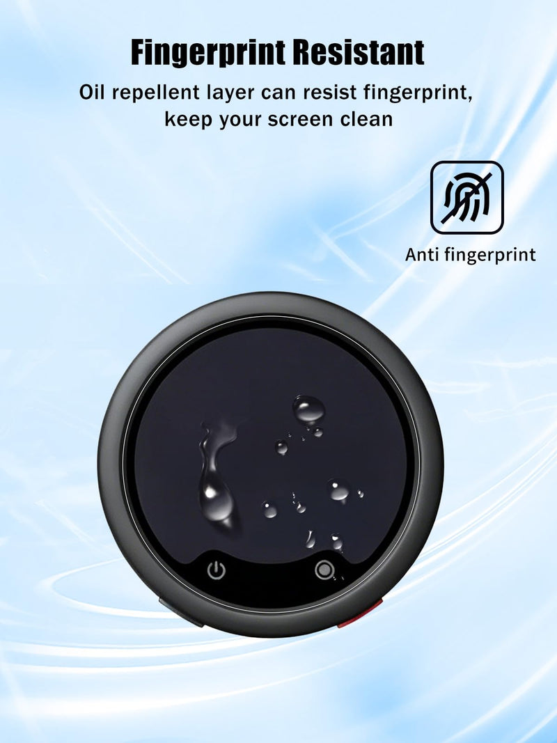 2-in-1 Screen Protector for Insta360 Mic Pro Transmitter & Receiver | 9H Tempered Glass Film Impact Resistance Anti-Fingerprint High Sensitive, 9-PCS