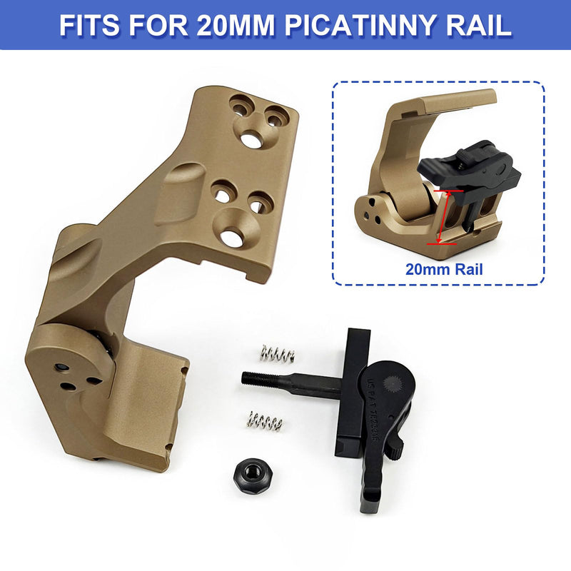 FTC Magnifier Mount with Fast QD Lever with 2.26" Optical Centerline Height,Tactical Flip-to-Center Optics Mount for 20mm Picatinny Rail Mounted,Compatible G33 G43 G45 G23 G30 3X 4X 5X