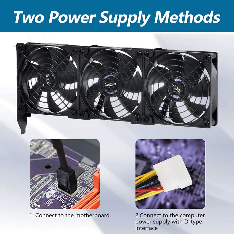 3x90mm 92mm Graphic Card Fans, Graphics Card Video Card VGA PCI Slot Fan GPU Cooler