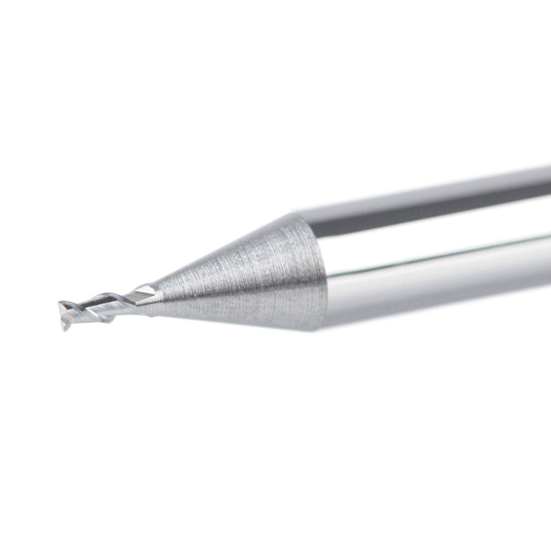 SpeTool 1/8 End Mills for Aluminum 1/32 inch Cutting Diameter 3 Flutes CNC Spiral Router Bits for Aluminum Cut Non-Ferrous Metal Upcut 1.5 inches Long 5 Pieces