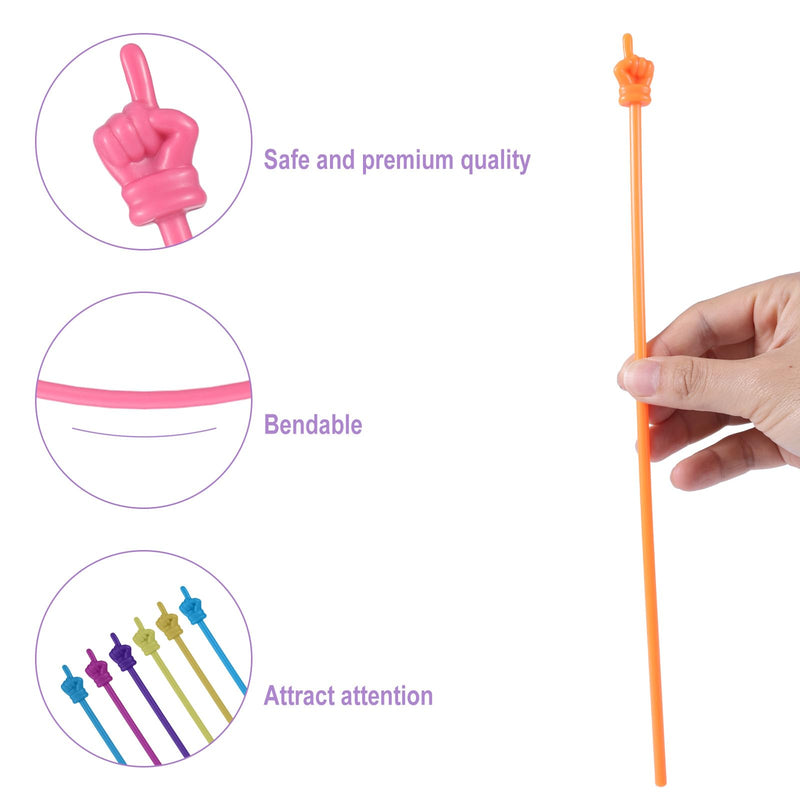 40pcs Mini Hand Pointers, 11.8in Teachers Finger Pointer Sticks Bendable Reading Guides, Classroom Teaching Aids for Kids Kindergarten Interactive Learning Reading Supplies (Transparent, Macaron)