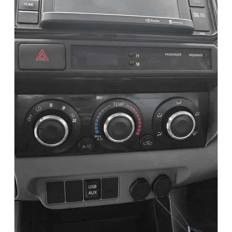 JDMCAR Compatible with Toyota Tacoma 2005-2015 A/C Air Conditioning Control Switch Knob Button, HVAC Control Knob Tacoma Heater Temperature HVAC Fan Control Knob - (A Set of 3 Knobs) Black