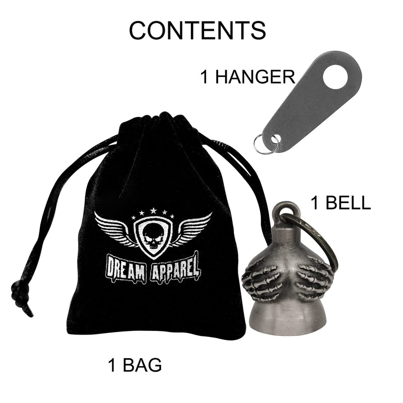 Motorcycle Bell with Hanger for Biker, Good Luck Biker Bells & Motorcycle Accessories, Keychain Luck Bell Handful