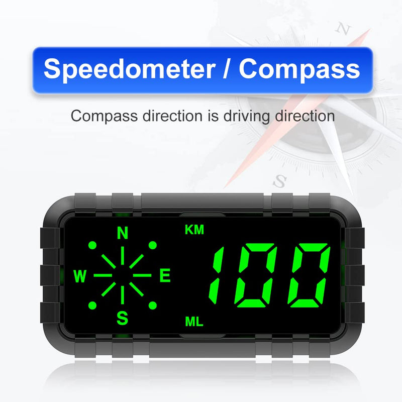 Heads Up Display for Car Digital GPS Speedometer kit MPH Odometer Automotive Compass for Dashboard HUD Fatigued Driving Alert Speeding Alarm for Trucks Golf cart All Vehicles (C3010) 4.3 Inch C3010
