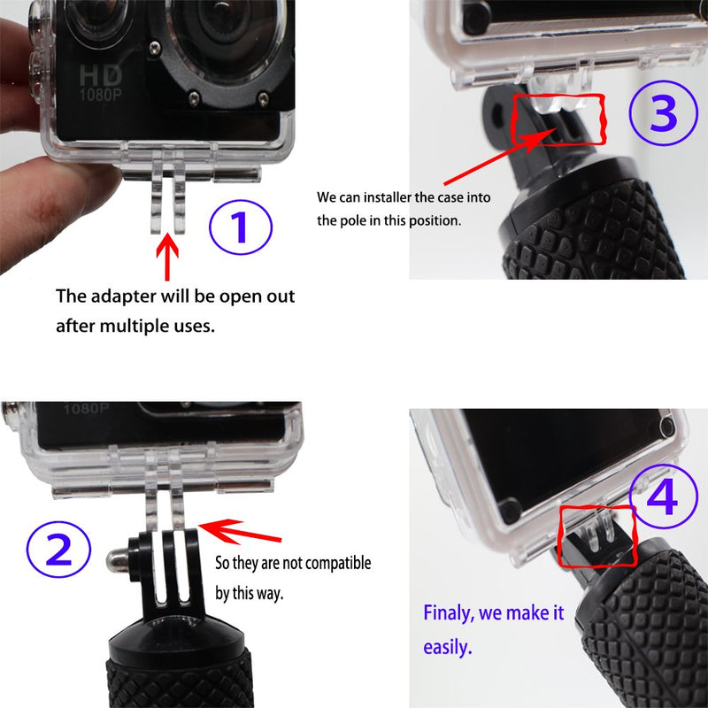 Handler Floating Hand Grip, Underwater Hand Stick Monopod Pole Compatible with DJI OSMO Action Cameras and Other Sports Camera, Orange Orange Hand Grip