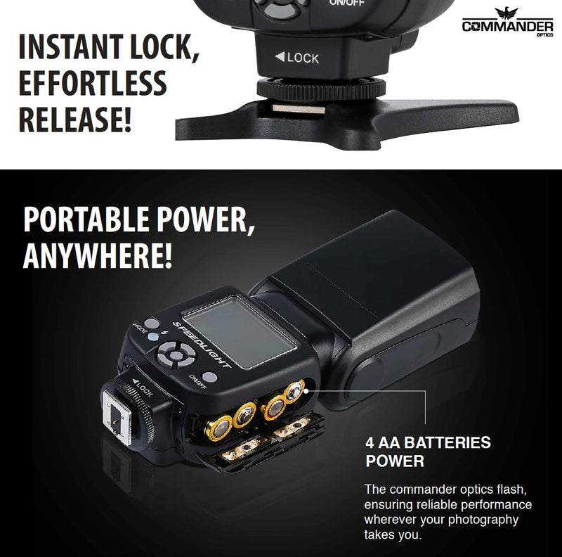 Electronic Flash For Canon DSLR EOS Rebel T7, SL3, 4000D, 850D, 80D, 90D, 6D Mark II, 5D Mark IV, EOS R, RP, R5, R6, R7, R8, R10, R100, M200,M50 Mark II, M6, M5 Fully Automatic Speedlite E-TTL Flash Only