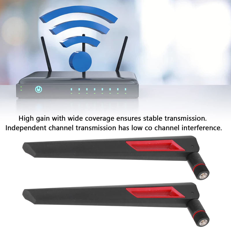 2Pcs Antenna 12dbi 2.4G 5.8G High Gain with RP SMA Male Connector for Network Router/Access Point/USB Adapter/PCI Adapter/IP Camera Range Extender