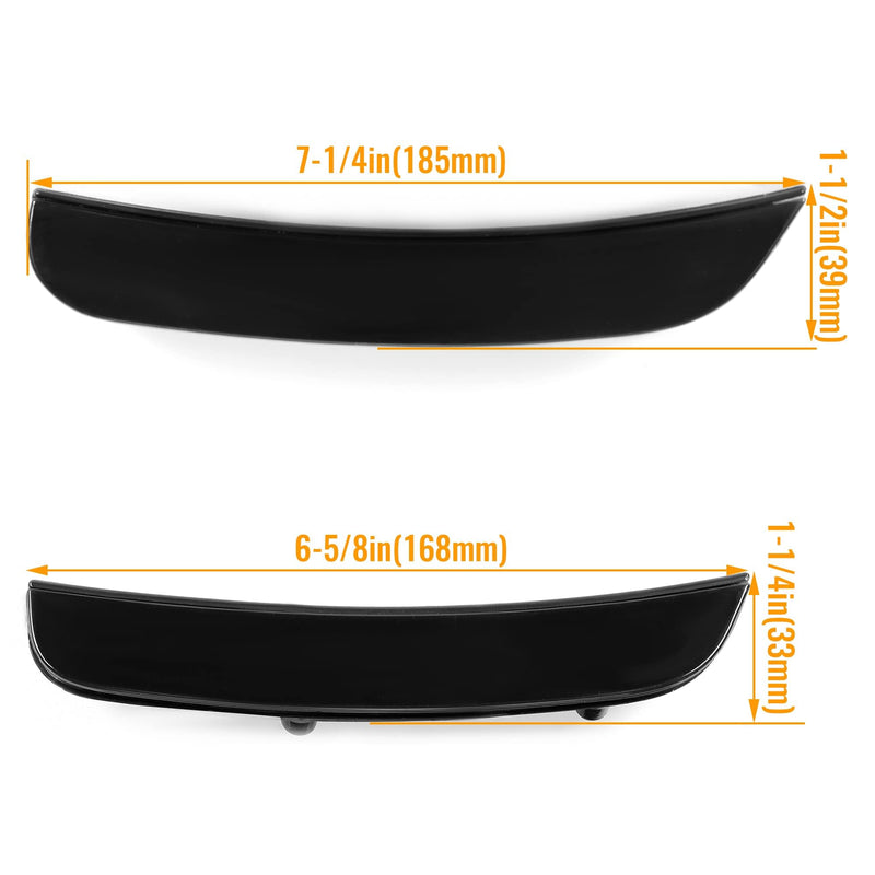 HECASA Side Marker Light LED Compatible with 2015-2024 Dodge Charger Side Marker Lamps Reflectors Front & Rear Smoke Lens White Lights Replacement for 68214404AA 68214405AA 4Pcs 4