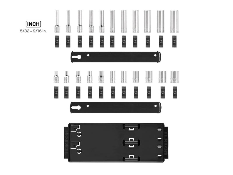 TEKTON 1/4 Inch Drive 12-Point Socket Set, 22-Piece | SHD90213 22-Piece (5/32-9/16 in.) Shallow