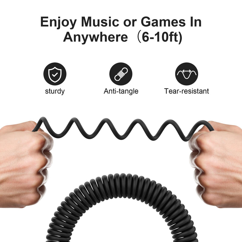 Replacement Extension Audio Cable 3.5mm Male and 6.35mm Adapter to 2.5mm Male Cord Compatible with HD598 HD558 HD518 HD598Cs HD599 HD569 HD579 Headphones (6ft-10ft)