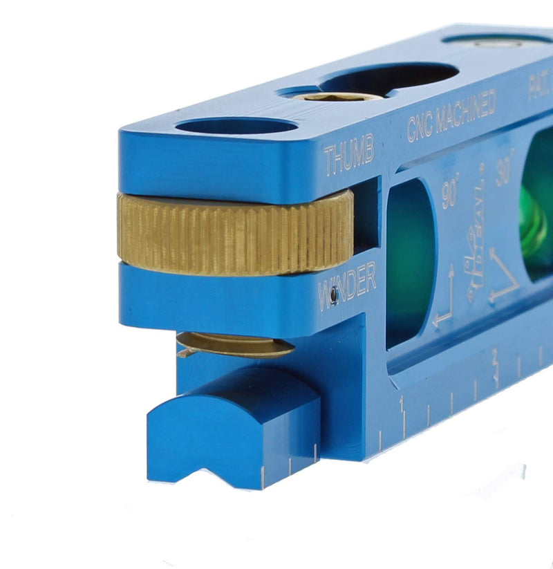 IDEAL Electrical 35-206 Electrician Level CNC Machined Aluminum Level with 2 Acrylic Vials, Magnetic Jaw, Thumb Winder,Blue 2 Vial