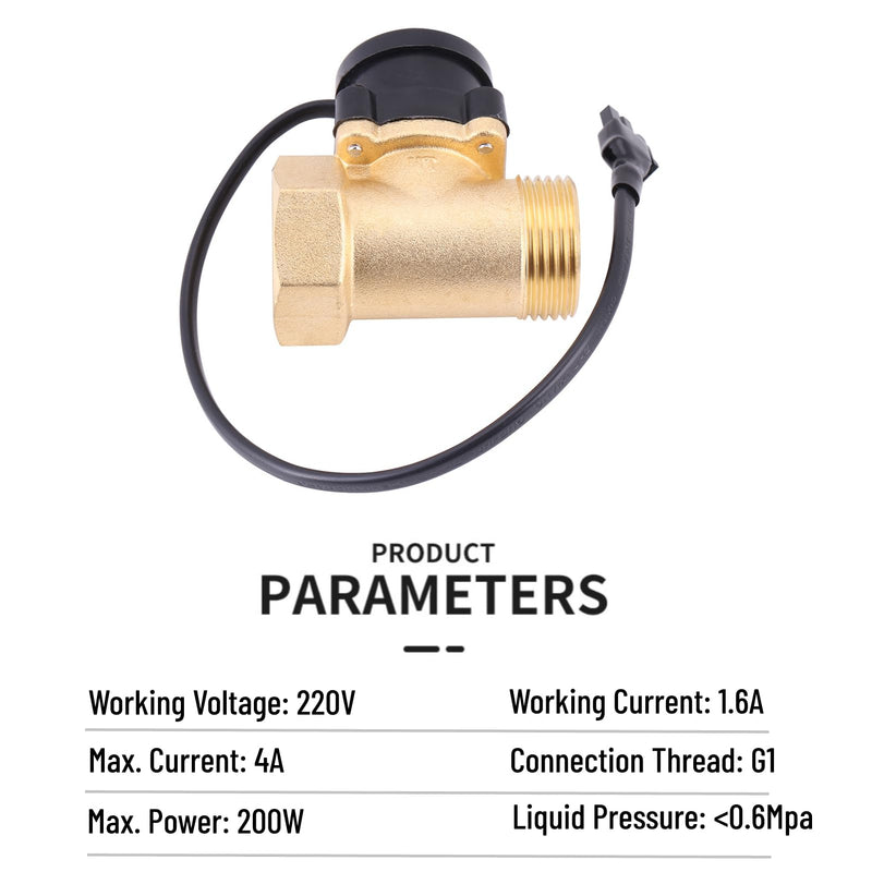 Water Flow Switch Automatic Control Valve G1 Thread 110V Sensor for Home Water Systems Pump Machine Liquid Level