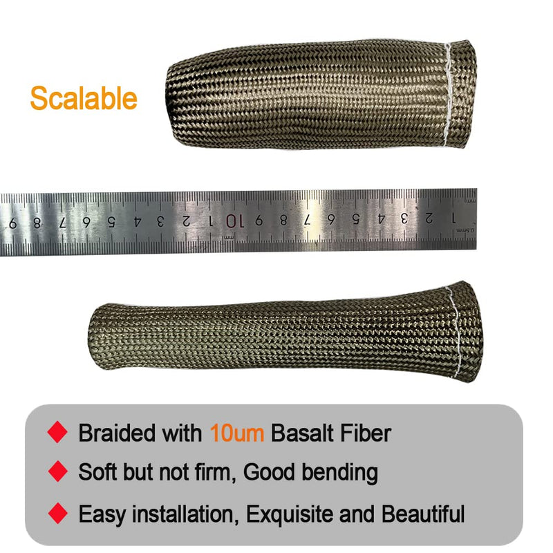 Titanium Spark Plug Wire Boots Thermal Protection Insulator Sleeve, 2500 Degree Heat shield Cover Wrap 6 inch for Car Truck 8PCS Titanium