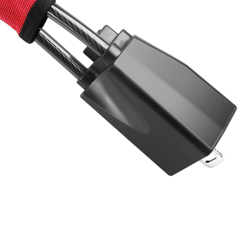 Car Steering Wheel Lock Seat Belt Lock Anti Theft Device Universal | 17" with 3 Keys for Auto Security Suitable for Most Vehicle,SUV,Golf Cart,Van,Truck Red