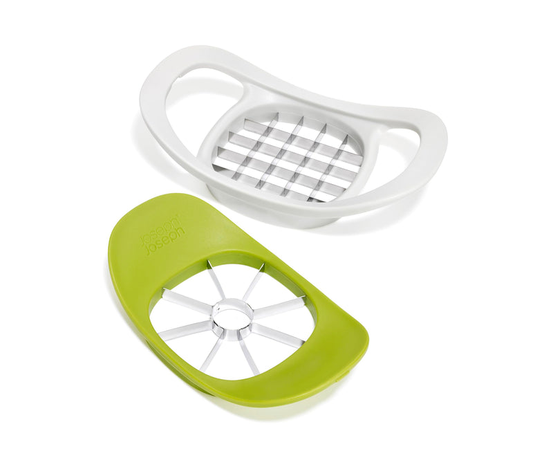 Joseph Joseph Nest Press 2-in-1 Apple Corer & Divider and Potato Chipper, Stainless Steel blades, BPA free, Dishwasher safe