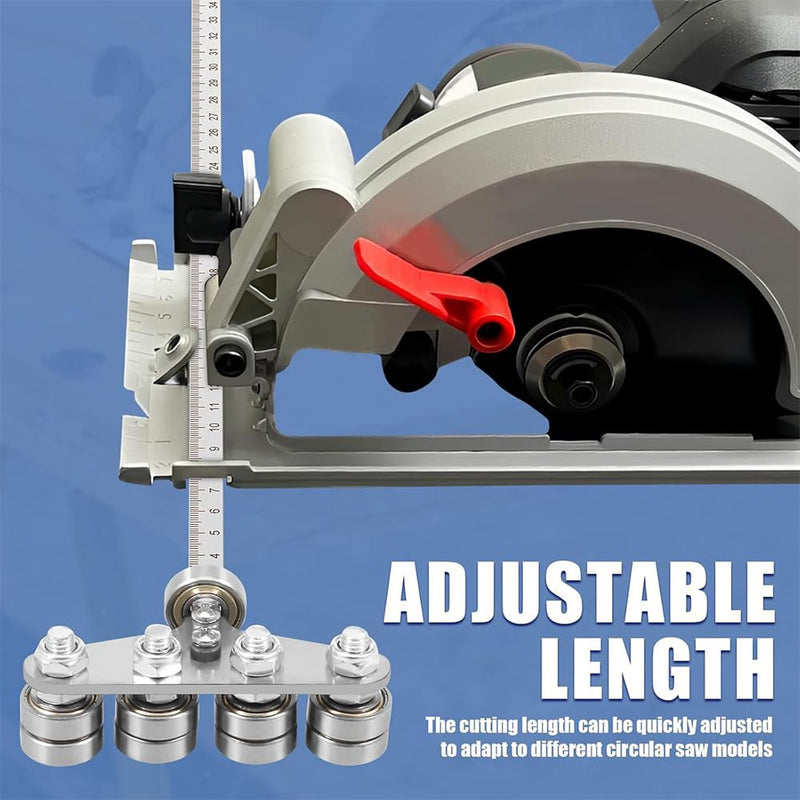 Circular Saw Guide Rail, Positioning Calipers for Circular Saw, Stainless Steel Rip Cut Circular Saw Guide, Adjustable Guide Rail for Woodworking Positioning Cutting (Four axis 50cm) Four axis 50cm