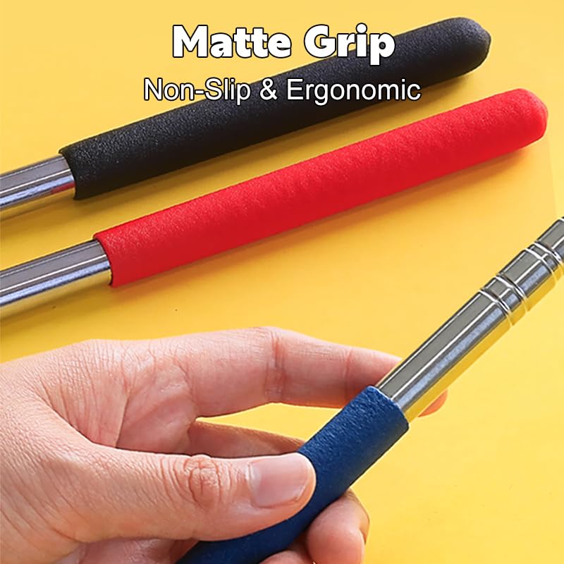 Telescopic Teaching Pointer for Teachers, 1 Pack Black Pointer with Felt Tip for Infrared Whiteboards Only, Extendable Handheld Presenter for Classroom, Blackboard, Display – 39 Inch Length