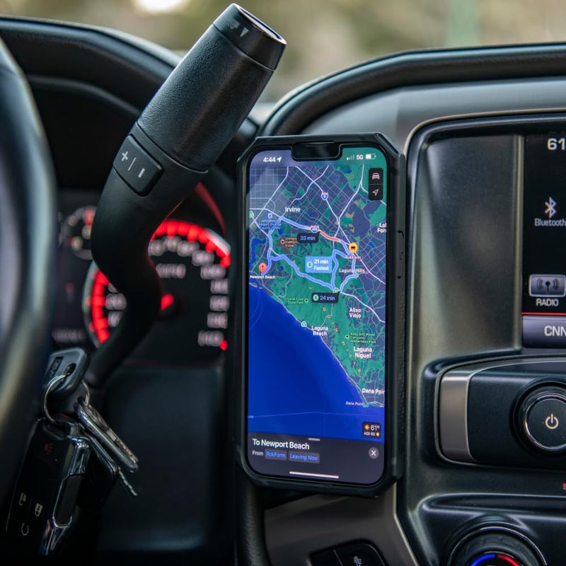 Rokform Dual Magnet Vent Phone Mount, Super Grip Clip (Black) | Compatible with Mag Safe Cases, Magnetic, Aluminum & Silicone, Fits Most Air Vent Slats