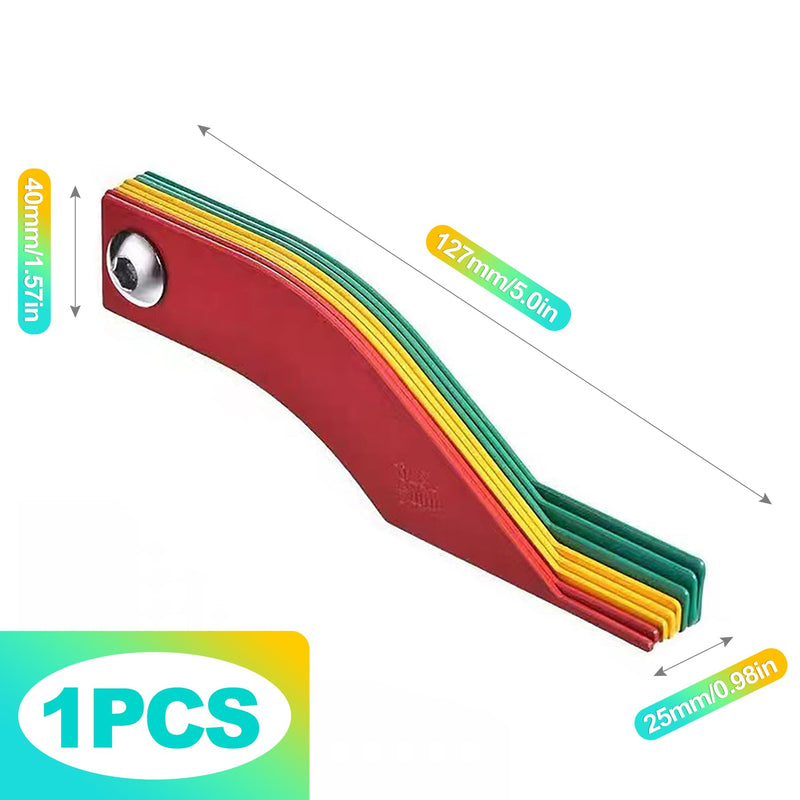 8 Pcs Professional Brake Pad Measuring Tool Set, Color Coded SAE & Metric Gauges for Accurate Thickness Measurement, Essential Auto Mechanic Tool for Cars & Trucks