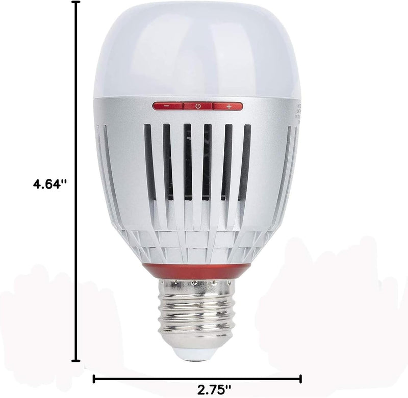 Aputure Accent B7C Smart Led Light Bulbs 7W RGBWW,TLCI 96+ CRI 95+ 2,000K-10,000K Adjustable 0-100% Stepless Dimming CCT/HSI/FX Mode App Control Built-in Battery/AC Power via E26/E27 Socket