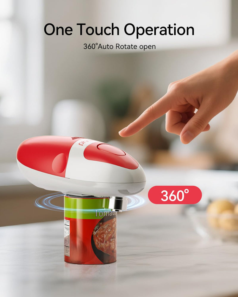Electric Can Opener,Phniti Automatic Can Opener with Smooth Edge, Handheld Electric Can Opener for Seniors, Arthritis and Chef, Battery Operated Can Opener Almost All Can Sizes for Kitchen Use