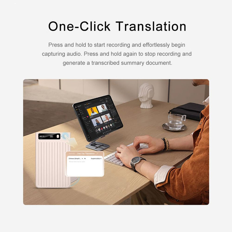 AI Voice Recorder, App Control, Transcribe & Summarize with AI Technology, 64GB Memory, One-Touch Recording, Audio Recorder for Lectures, Meetings, Calls with Protective case