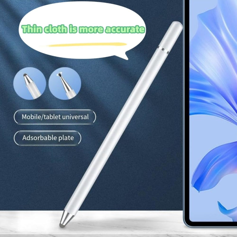 2PCS Stylus Pen for Samsung Galaxy Tab A9plus/A9/A8/A8plus/A7 Tablet Compatible with iPad/AMZ Fire Tablet Android Tablet All Touch Devices Universal High Sensitive S Pen (Black+White) Black+White