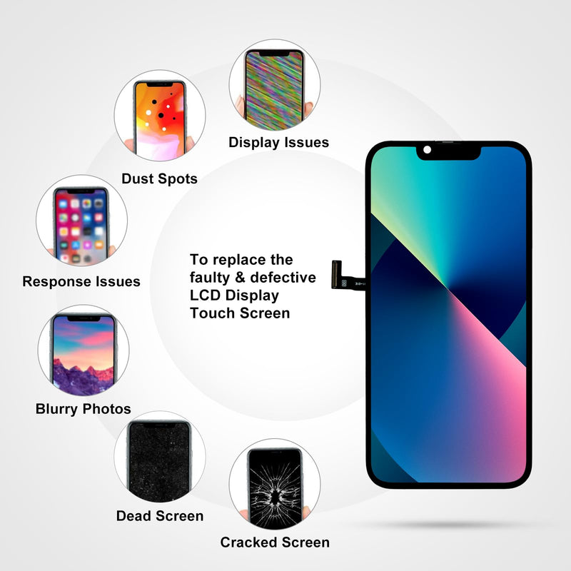 LL TRADER Screen Replacement for iPhone 13 Pro Max 6.7" LCD Retina FHD Display COF Touch Screen Digitizer with Repair Tool Kits, Waterproof Tape, Screen Protector (Truetone programable) new for USA 6.7" for 13 PRO MAX