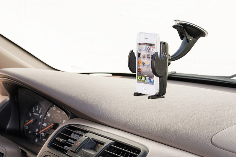 ARKON Windshield and Dash Car Phone Holder Mount & Replacement Upgrade or Additional Windshield Suction Mounting Pedestal with Flexible Gooseneck Dual T Pattern Compatible Holder Mount + Mounting Pedestal