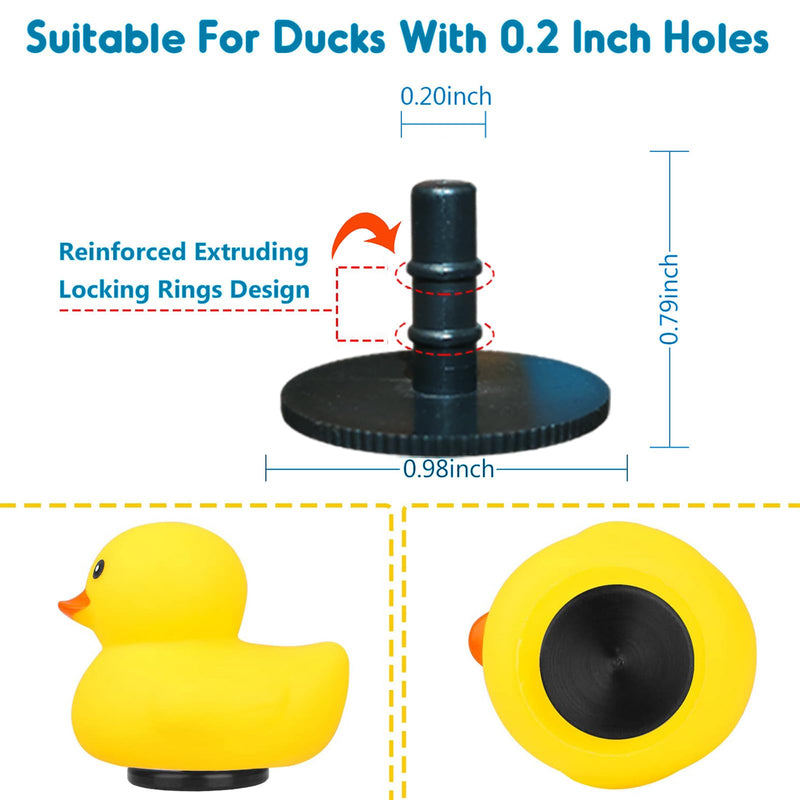 Duck Holder for Car Dash, Rubber Duck Mounts Duck Plugs for a Fun and Funky Car Dashboard Display Gift for Car Lover Double-Sided Stickers Included (20) 20