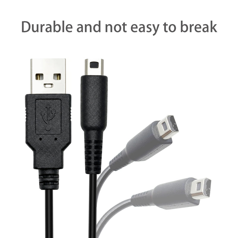 2-Pack 3.9FT USB Charging Cables Compatible withNintendo New 3DS XL/New 3DS/3DS XL/3DS/New 2DS XL/2DSXL/2DS/DSi/DSi XL Replacement Charging Cable