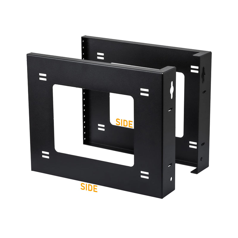 RIVECO 6U Open Frame Rack Wall Mount & Desktop Mount, No Assembly Required Server Rack for Network Equipment & Data AV HiFi Stereo Gaming Electronics Shelf