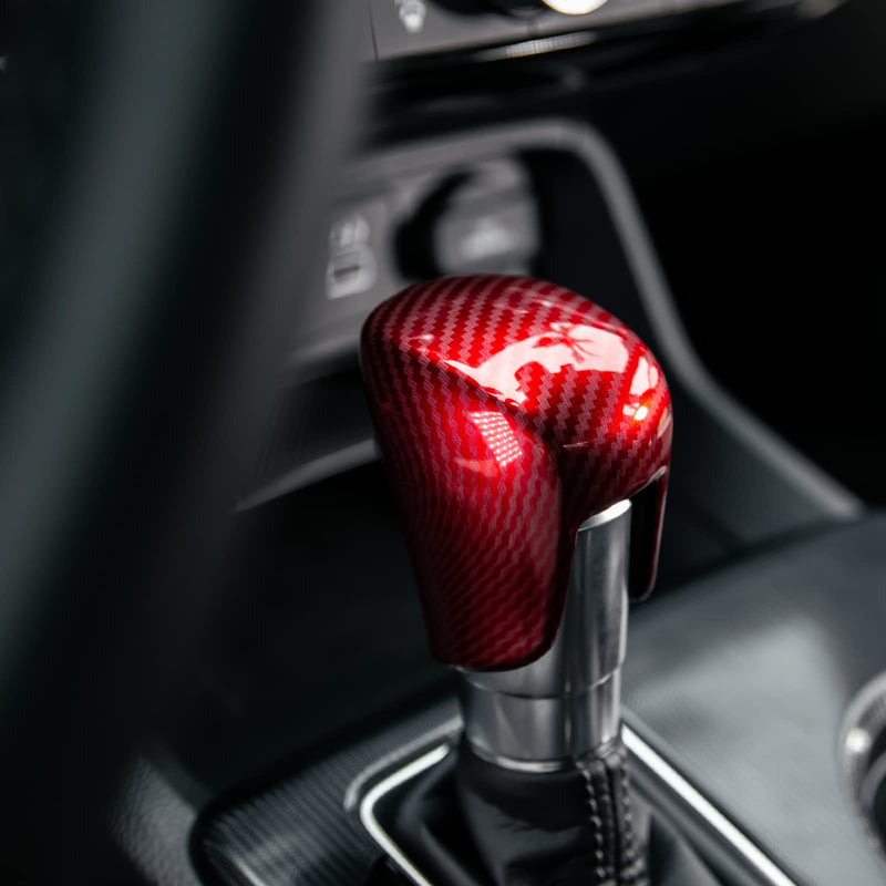 CKE Compatible with Honda Civic 2022 2023 2024 2025 2026 for CRV HRV 2023 2024 2025 2026 for Accord 2018-2024 2025 2026 Accessories Car Center Console Gear Shift Knob Cover Trim Cap -Red Carbon Red Carbon