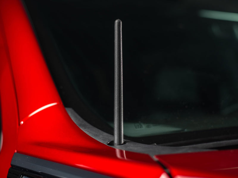 Short Rubber Antenna for Ford F-150 (2009-2026) - Bronco (2021-2026) USA Stainless Steel Threading, 6 3/4 Inch Truck Accessory, Car Wash Proof, Easy Installation, Enhanced Reception w/Copper Coil
