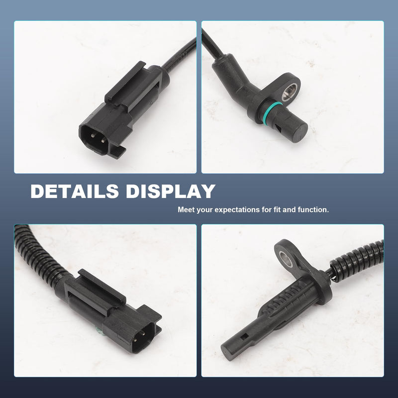 4 PCS Front & Rear ABS Wheel Speed Sensor Wiring Harness for Ram 1500 2013-2018, Ram 1500 Classic 2019 V6 3.0L 3.6L 3.7L, V8 4.7L 5.7L Engine 68053861AB 68053861AC 68053861AD 68231044AB
