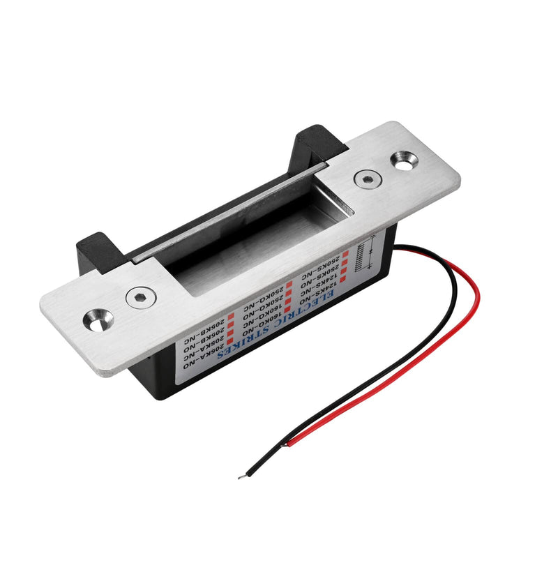 Electric Door Strike Lock ANSI Standard Heavy Duty 12V DC Fail-Secure or Fail-Safe Adjustable for Access Control Cylindrical Locksets NC/NO Mode Adjustable