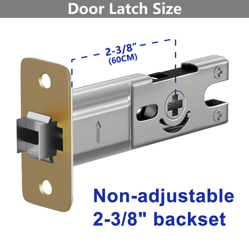 Round Pocket Door Lock with Indicator,1 Pack Contemporary Privacy Pocket Door Hardware,Flush Pocket Door Latch(2-3/8" Backset) for 1-3/5" to 2-1/8" Thickness Door,Brushed Gold Round Lock with Indicator - 1 Pack Brushed Gold